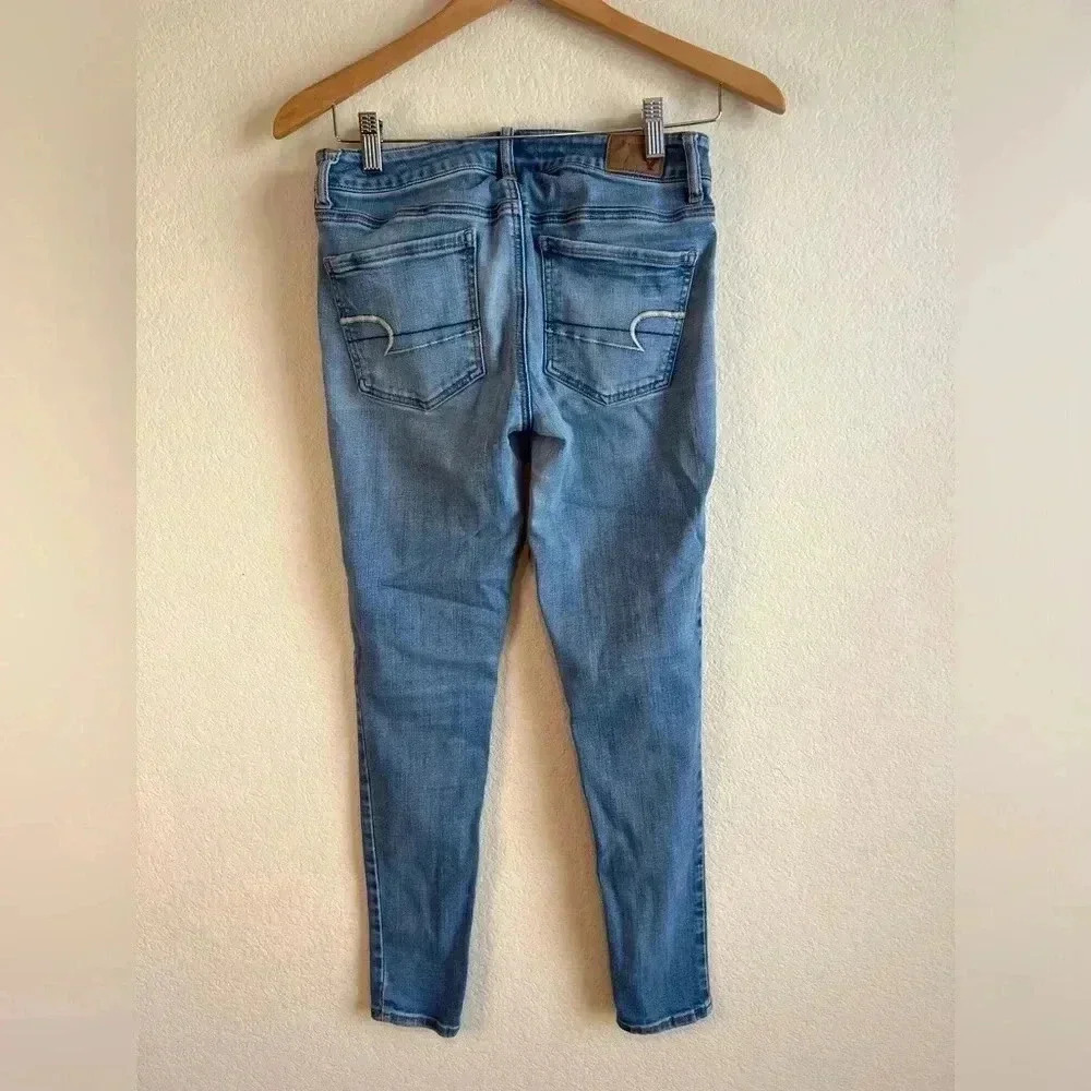 American‎ eagle blue skinny jeans super stretch Jegging 6